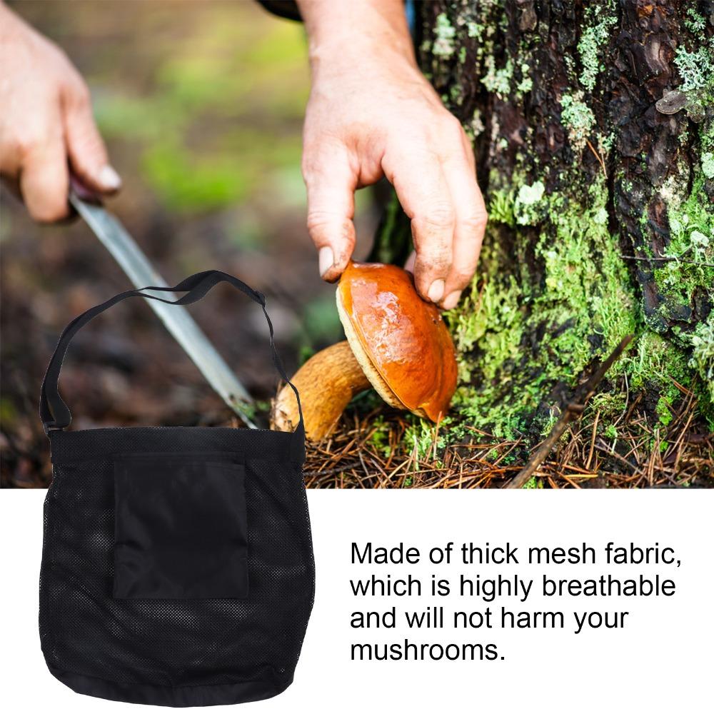 Breathable Mesh Picking Bag Large Capacity Reusable Vegetable Picking Bag Crossbody Portable Fruit Picking Bag