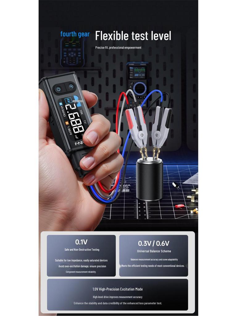 FNIRSI Digital LCR-ST2 Handheld Component Tester