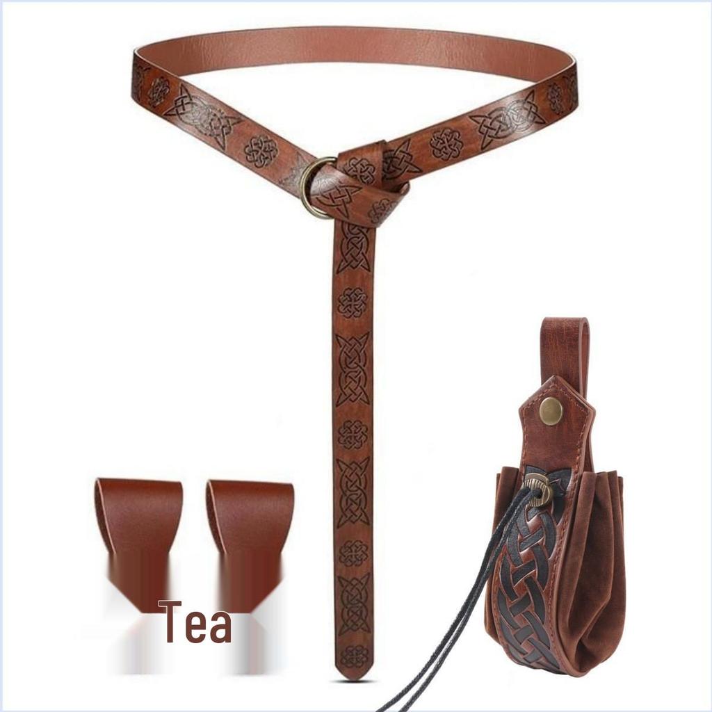 Medieval Viking Leather Cosplay Costume – Magic & Steampunk Props for Halloween