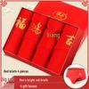 Langsha Men's Red Cotton Underwear & Sock Gift Sets