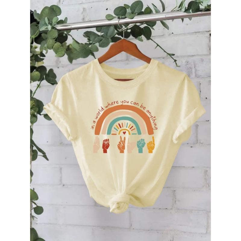 YYFS Damemote Uformelt sommer vår med korte armer bluser og skjorter med o-hals