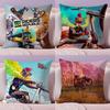 Cool Game R-Riders Republics Cushion Cover Soft Short Plush Double-Sided Printing Home Decor Machine Washable Pillow Case Gift