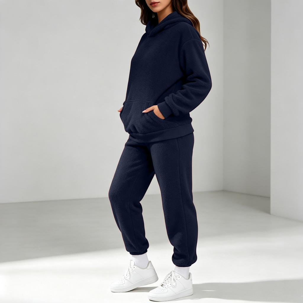 Women's Sweatshirt and Sweatpants Set Long Sleeve Elastic Waist Casual Fall Winter Wear
