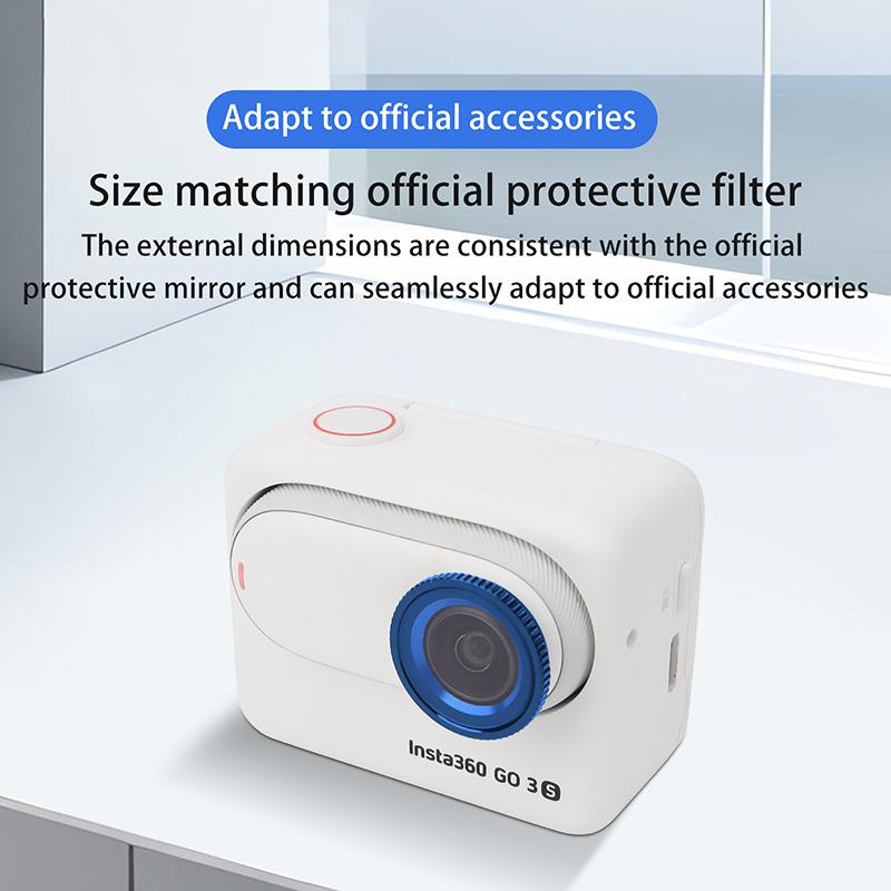 Upgrade Kameraobjektivschutz für Insta360 GO 3S GO 3 Gehärtetes Glas Kamerafolien Objektivschutz Action-Videokameras Zubehör