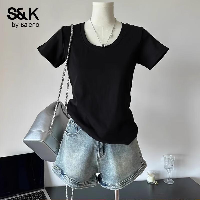 Baleno S&K Women s U-Neck Short Sleeve T-Shirt S