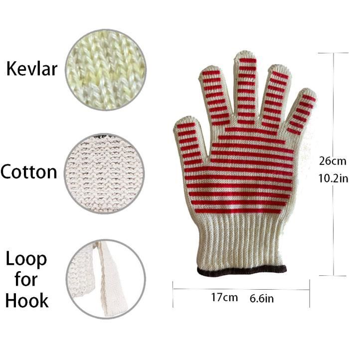 Gant de Cuisine - COZYDISCOUNT - Manique Kevlar - Antidérapant - Résistant à la chaleur - Lavable