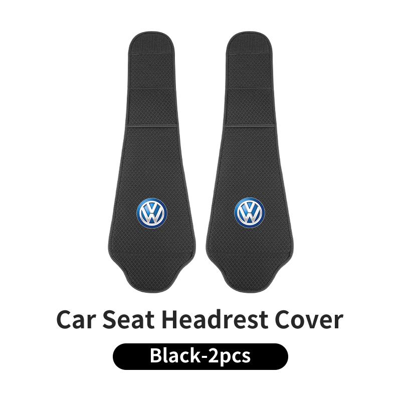 RSQ1 Valve Stems Caps Car Seat Ice Silk Headrest Pillow Case Storage Bag For Volkswagen VW Scirocco Jetta Beetle Golf Passat Polo Tig