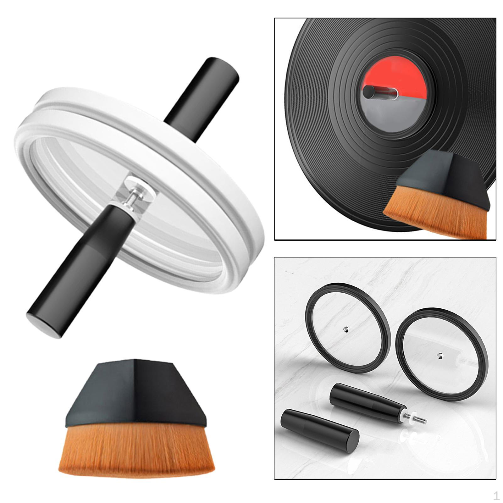 

Бытовой зажим для чистки пластинок, набор для чистки виниловых этикеток для фонографа белый