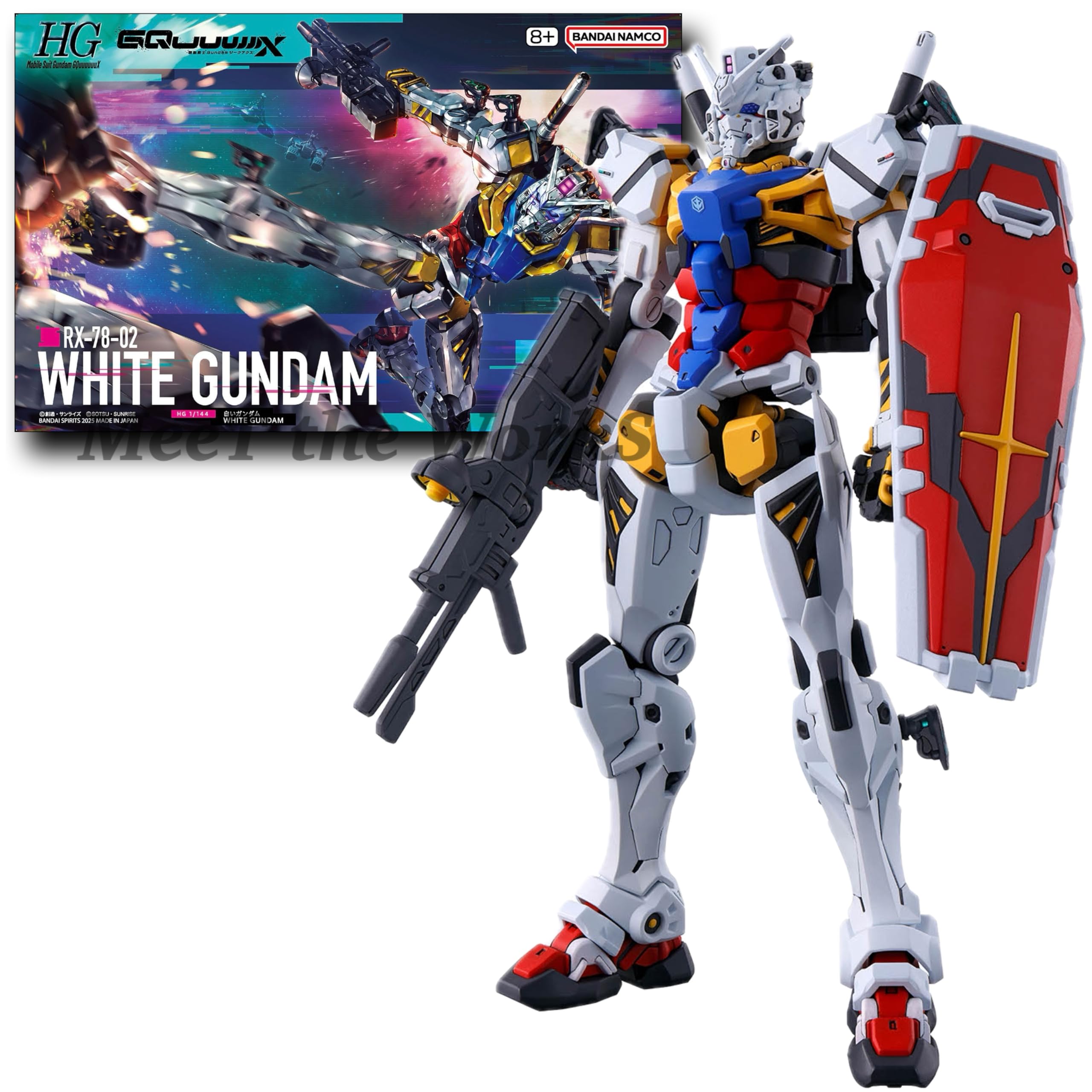 White Gundam Mobile Suit GQuuuuuuX Zeke Axe Plastic Model Kit [HG] 1/144 Pre-colored