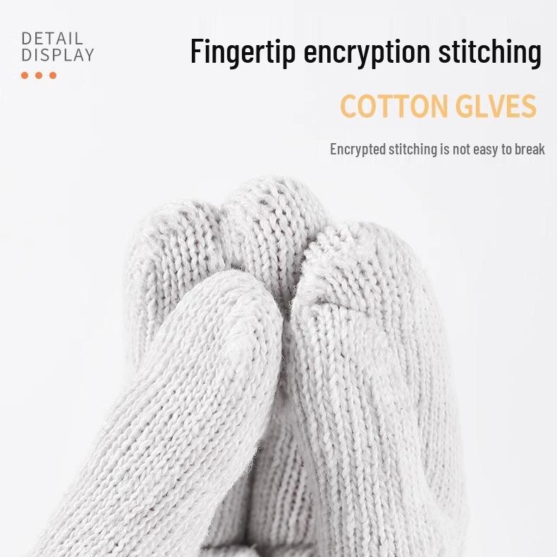 Thickened Wear-Resistant Nylon-Cotton Work Gloves for Construction, Bricklaying & Household Anti-Slip Protection