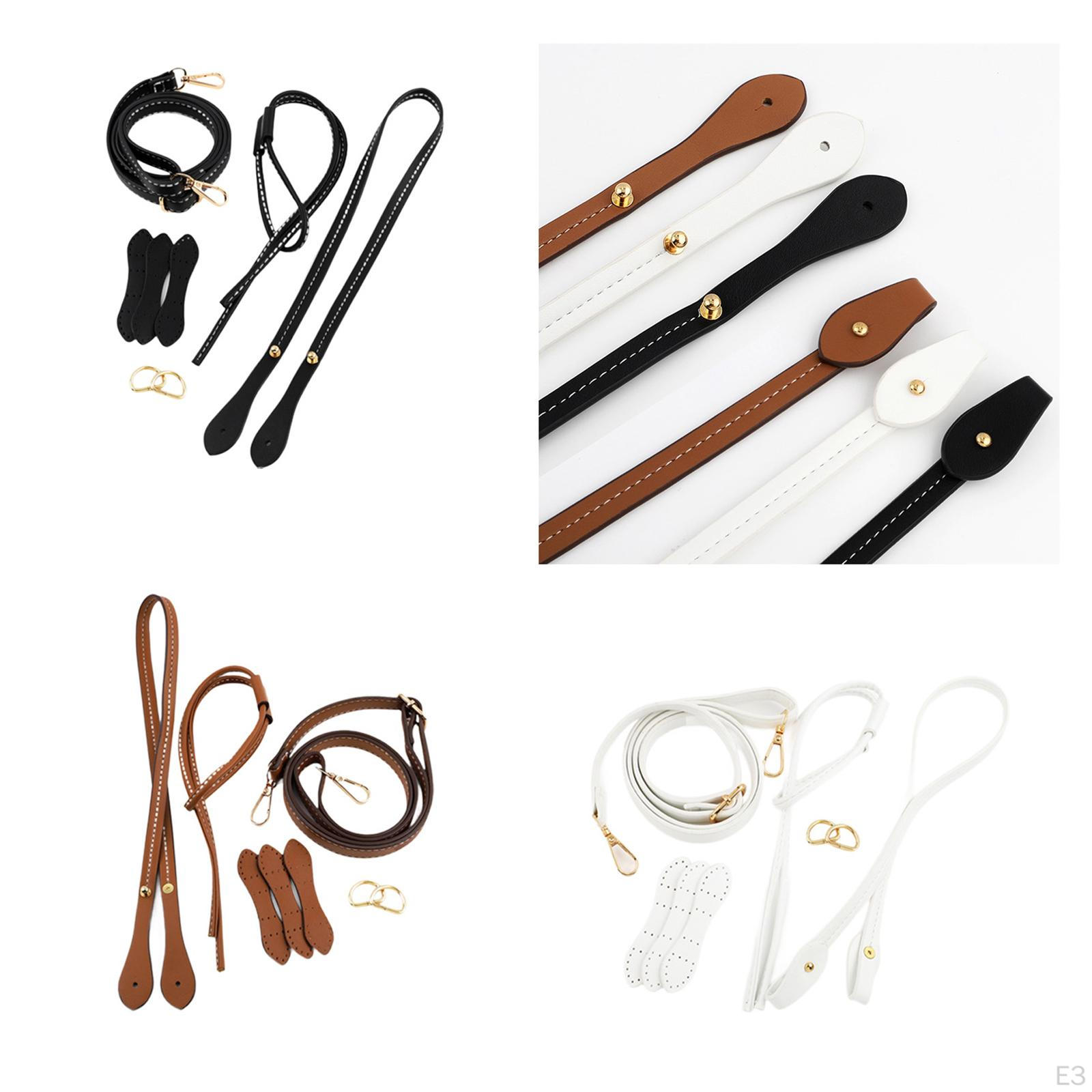 Набор для изготовления ручек для сумок D-образные кольца для ремонта коричневый — фото 4