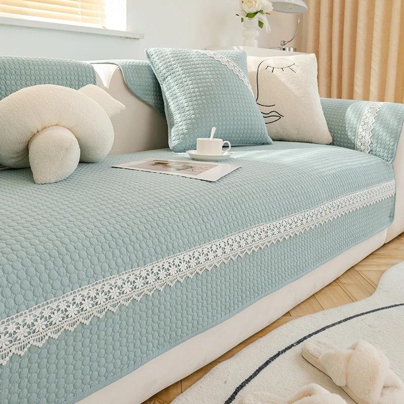 Manufacturer Nordic Pure Cotton Sofa Cushion, Four-Season Simple And Modern Universal Non-Slip Back Cotton Sofa Cover Towel Seat Cushion