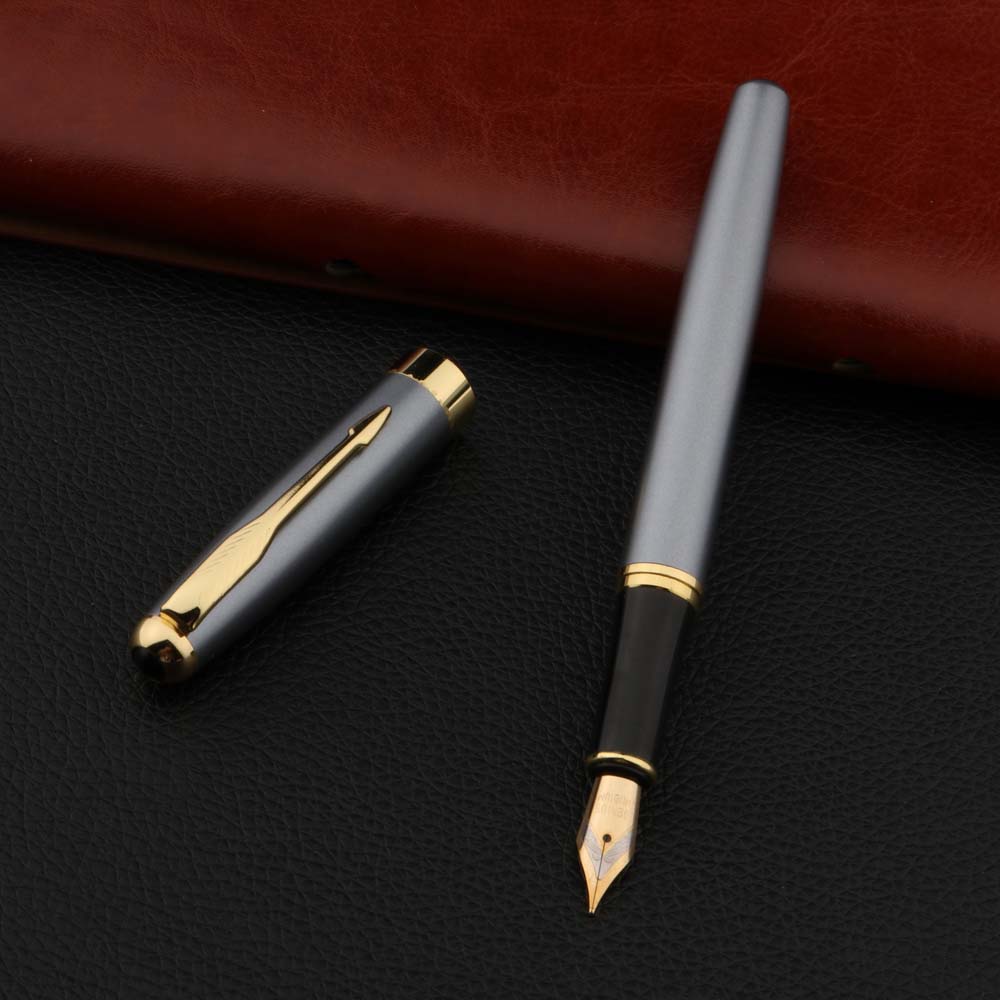 High Quality Metal 388 Fountain Pen Business Black Golden Student  Stationery Office School Supplies Gift Ink Pens