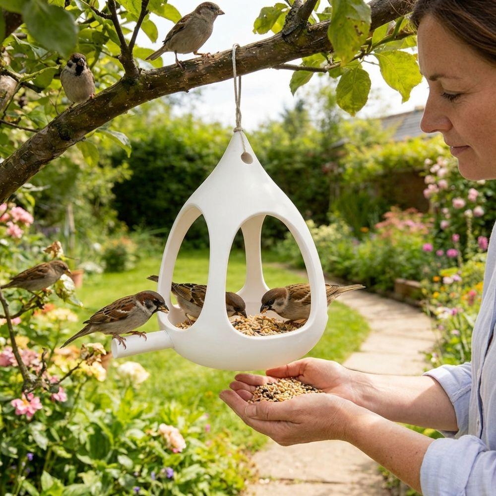 Water-Resistant Bird Feeder House Plastic Feeding Station Hummingbird Feeder  Tree Hanging