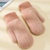 Gloves female winter cute student thickened couple male plush cycling cold warm full finger gloves