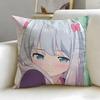Romance Anime Eromanga Sensei Cushion Cover Soft  EasyWash Pillow Case  Versatile for Couch Bed Travel and Office