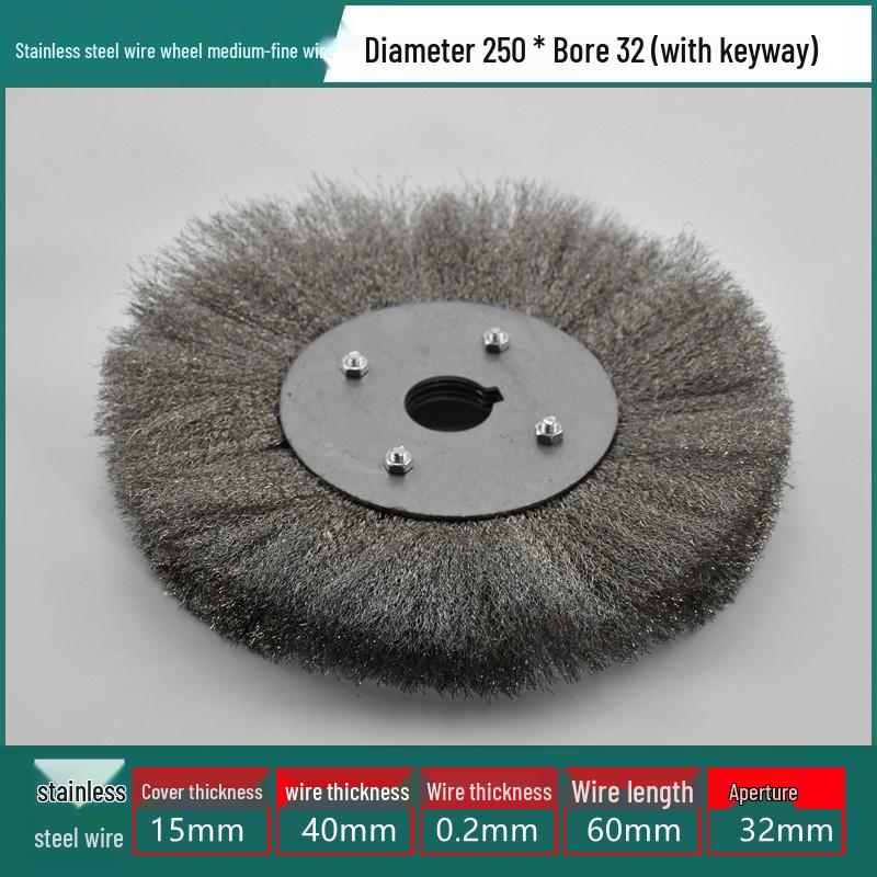 Stainless Steel Wire Brush Wheel for Sanding, Rust Removal, Deburring, Polishing, Grinding