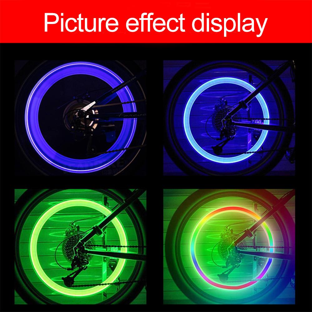 2KS Jízdní kolo LED Světla Čepička ventilku pneumatiky Svítilna Auto Auto Motocykl Pneumatika Vzduchový ventil Kola Dráty Světlo Cyklistické příslušenství
