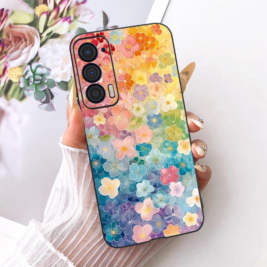 For Motorola Edge 2021 Case XT2141-1 Luxury Butterfly Tree Painted Cover Soft Silicone Case For Motorola Edge 2021 Edge2021 Bags