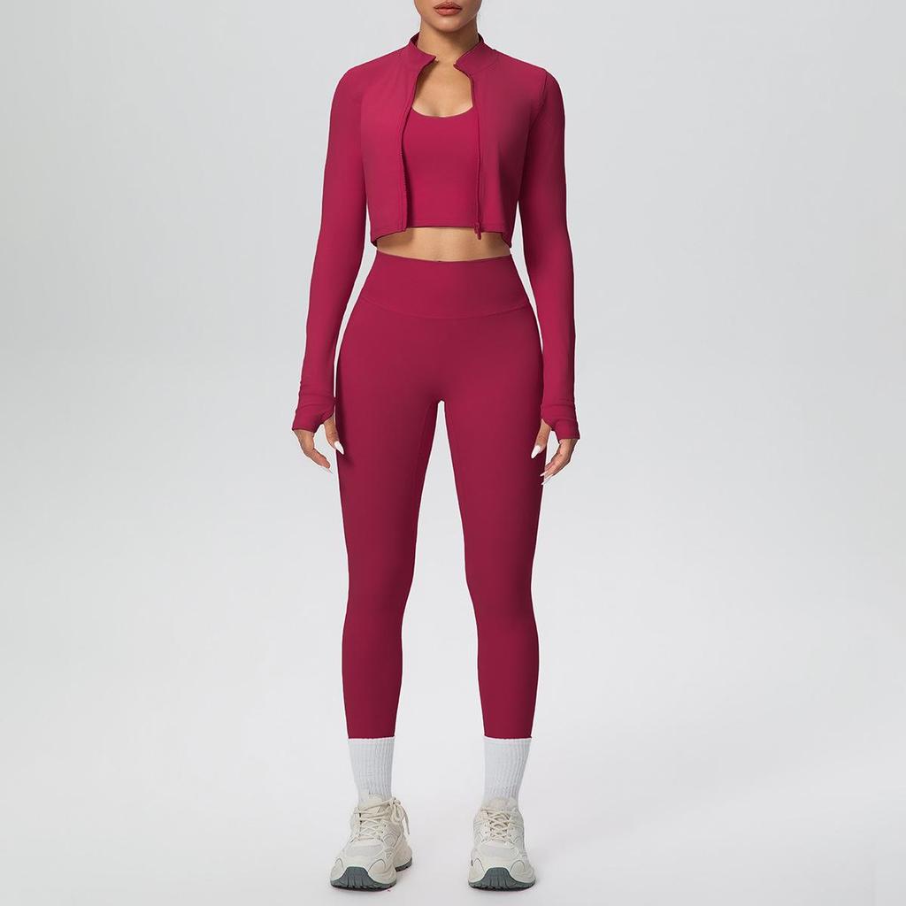 Beautiful Back Breathable Halter Vest & Tight Yoga Sports Set