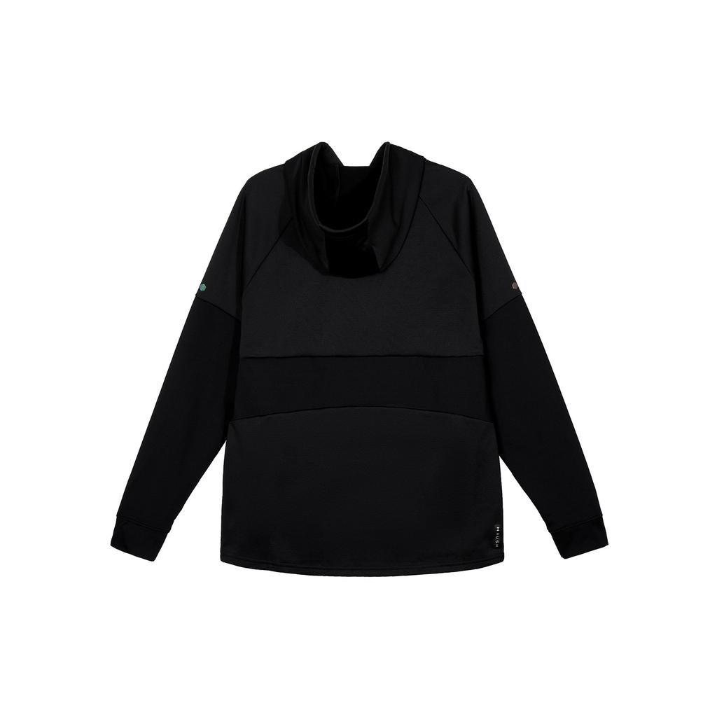 Under Armour Solid Color Logo Print Drawstring Hoodie Long Sleeve Men Tops Black 1370450-001