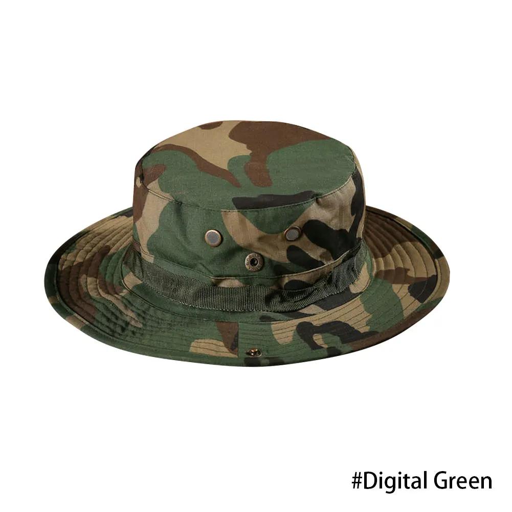 Men Hunting Hiking Outdoor Camo Sun Caps Camouflage Hat Tactical Bucket Hats Panama Summer Cap