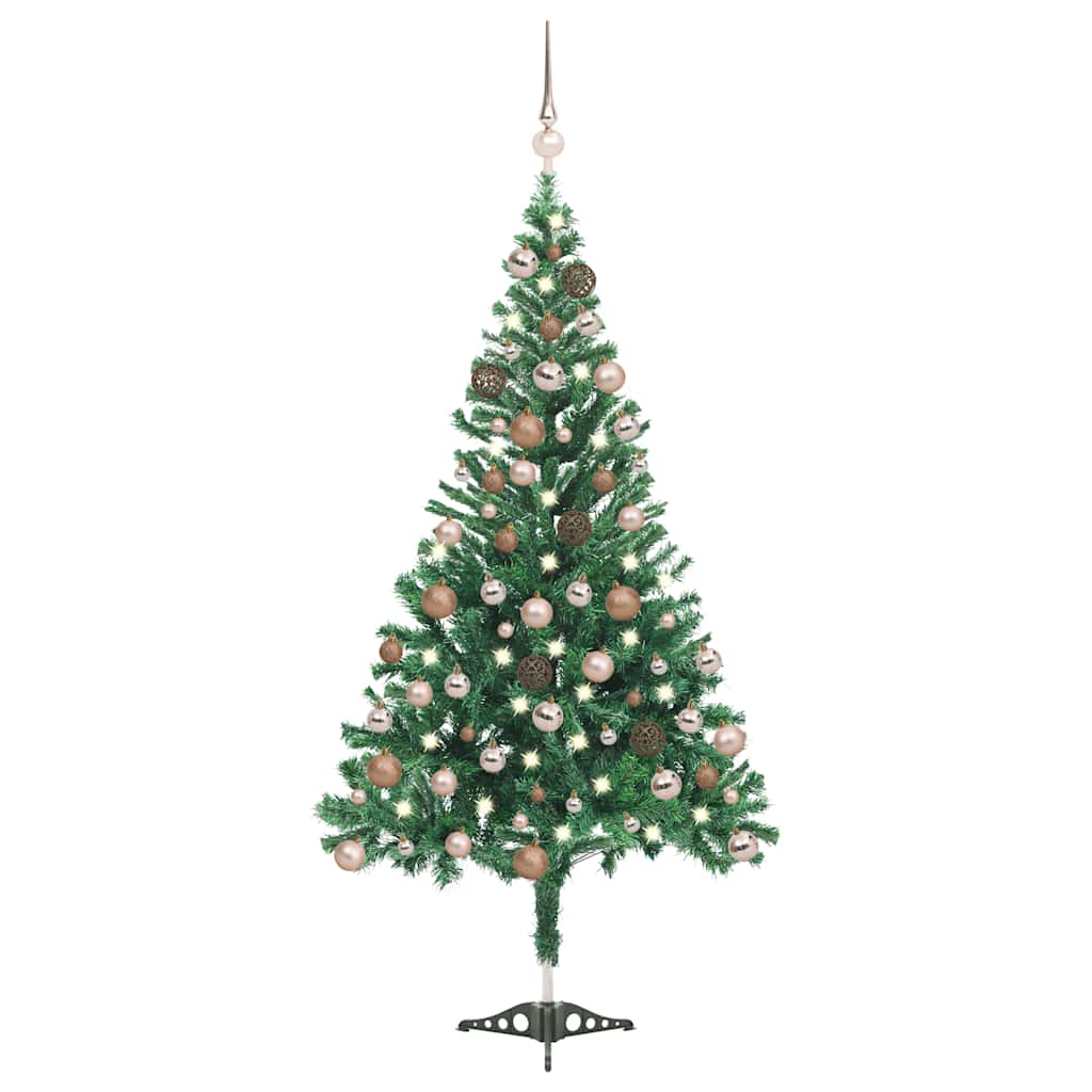 Artificial Christmas Tree with Lights and Ornaments 180 Cm 564 Branch Tips
