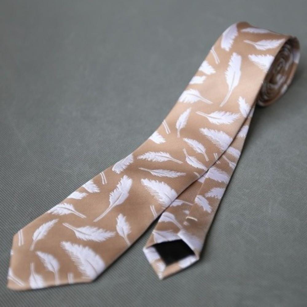 7cm Width Business Neckties Flower Feather Groom Cravat Daily Wedding Men Tie  Leisure