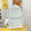 Schoolbag Milk Whirring Vitality Plaid Color Matching Fashion Primary School Students Schoolbag Female Backpack Junior High School Students 