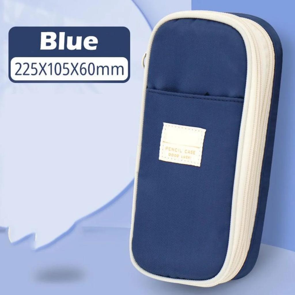 1 Pc Pencil Case Pen Bag Large Capacity  Pocket Pencil Case Fold Stationery Storage Bag Stationery Box