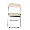 Acrylic Folding Chair Electroplated Silver Legs Folding Dining Chair Clothing Store Photograph
