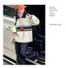 Girls' 2025 Colorblock Polo Sweater: Trendy Knitted Top for Big Kids in Korean Style
