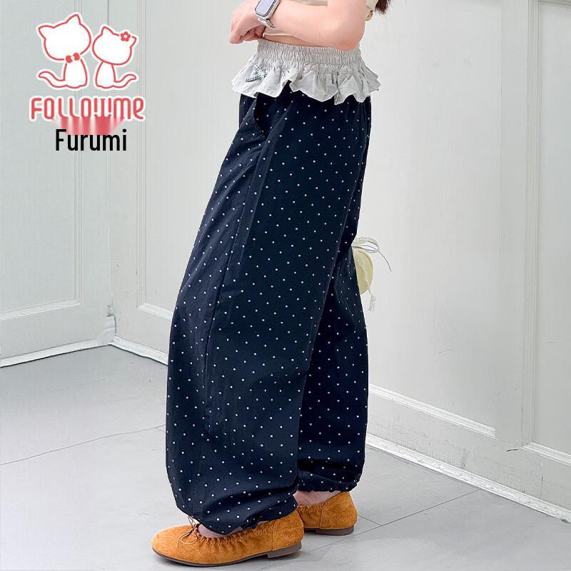 Girls' Summer Polka Dot Casual Pants
