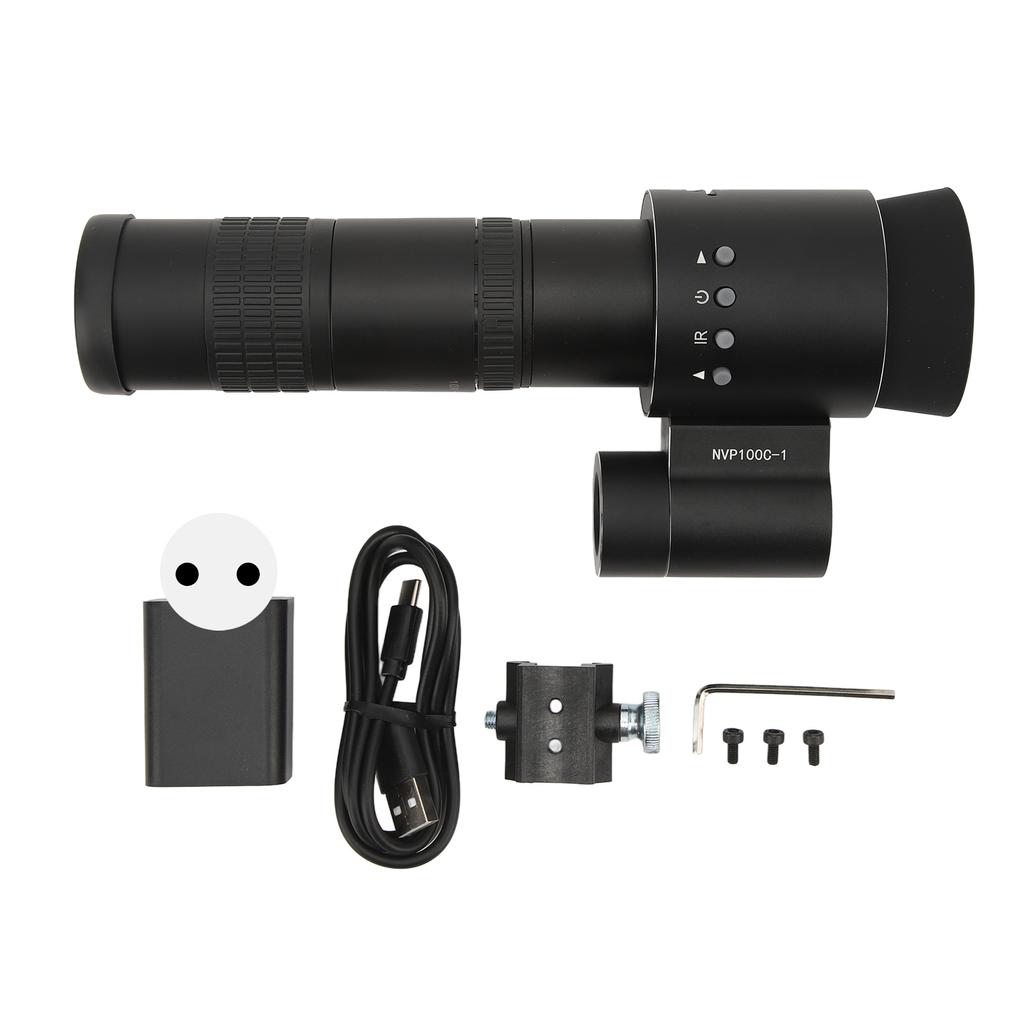 Monocular Night Vision Device Infrared Night Vision Scope Outdoor HD Mobile Cross Telescope 100‑240V NVP100C1 EU Plug