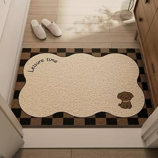 Cartoon Style Wear-Resistant Entrance Door Mat - Easy To Clean Silk Loop for Scraping Mud and Wiping Shoes.