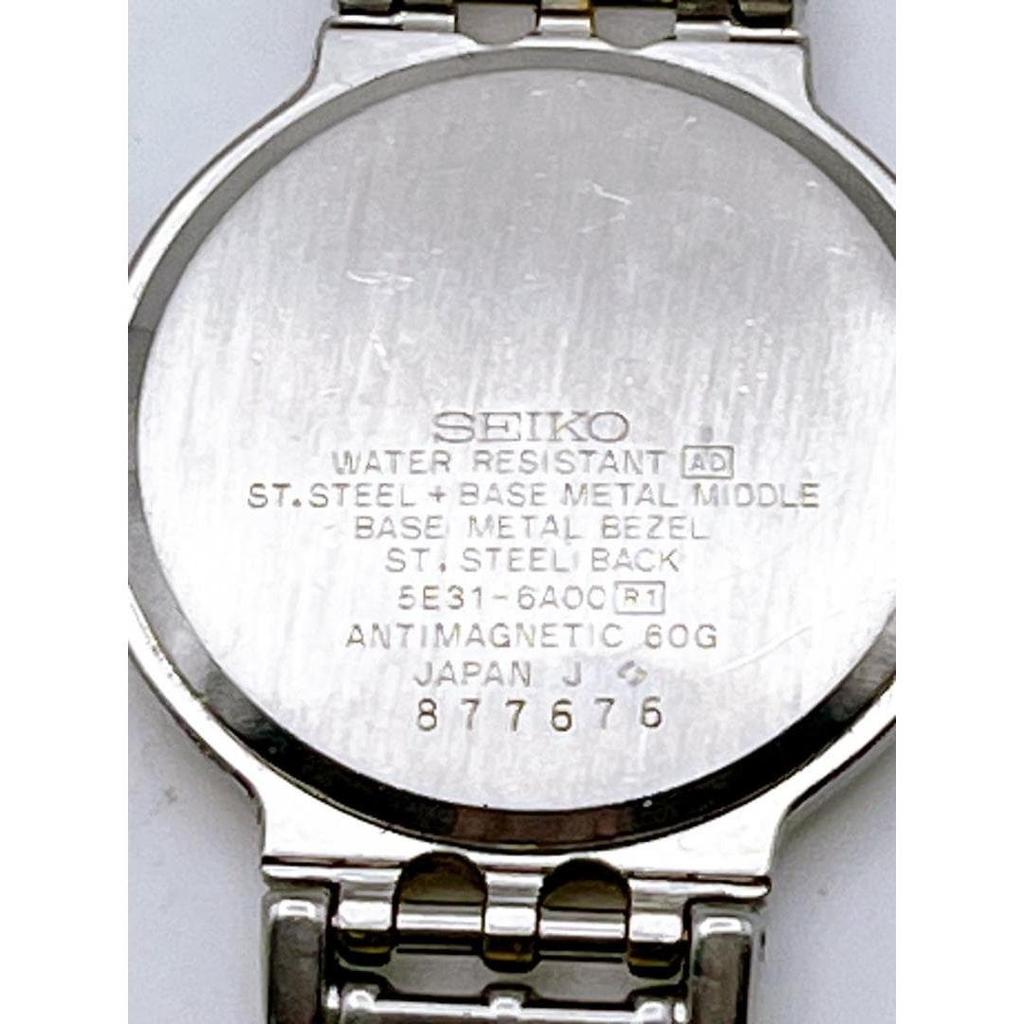 Used SEIKO Watch Working Item 5E31-6A00 Quartz Dolce