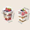 Mousse Cup, Pudding Cup, Yogurt Cup,Individual Container For Mousse Cake, Pudding And Yogurt,  Transparent with cover