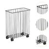 Dirty Laundry Hamper Large Capacity Rolling Slim Laundry Basket for Badminton Racket Yoga Strap Resistance Bands Foam Roller