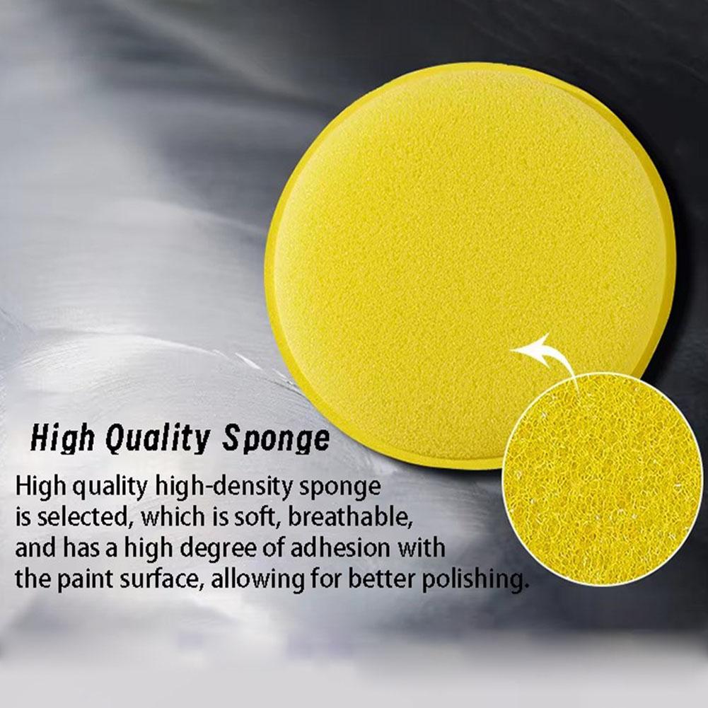 Pack of 10 Car Round Waxing Polish Sponges High Density Foam Applicator Pads Curing and Polishing Sponges Car Detailing Wash