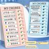 Reusable Sliding Chore Chart 1Pc Detachable Task Tracker for Home Kitchen Cleaning Schedule Family Organization