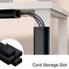 1PC 40cm/15.75inch Self adhesive Under Desk Cable Management Tray PVC Power wire hider Strip Cord Holder No Drilling wire Organi