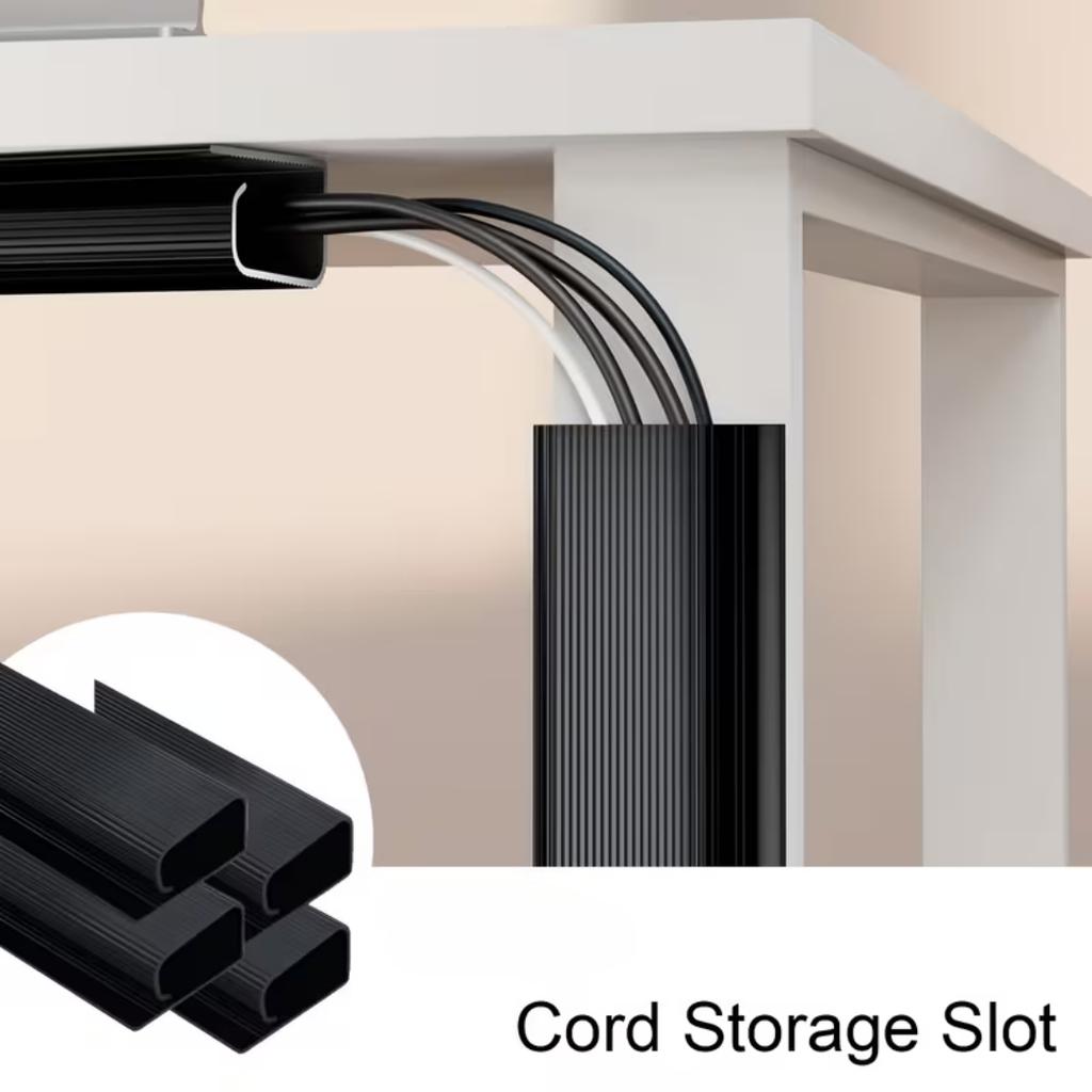 1PC 40cm/15.75inch Self adhesive Under Desk Cable Management Tray PVC Power wire hider Strip Cord Holder No Drilling wire Organi