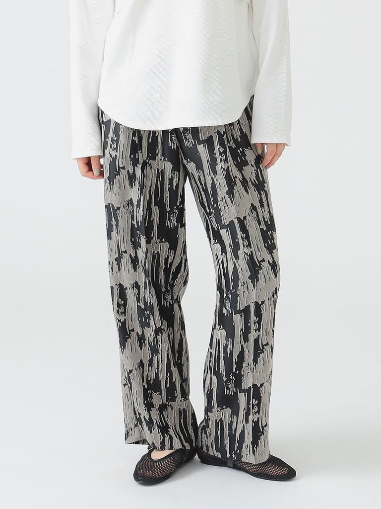 B:MING LIFE STORE by BEAMS Women's Jacquard Pants (Size S-M) Black