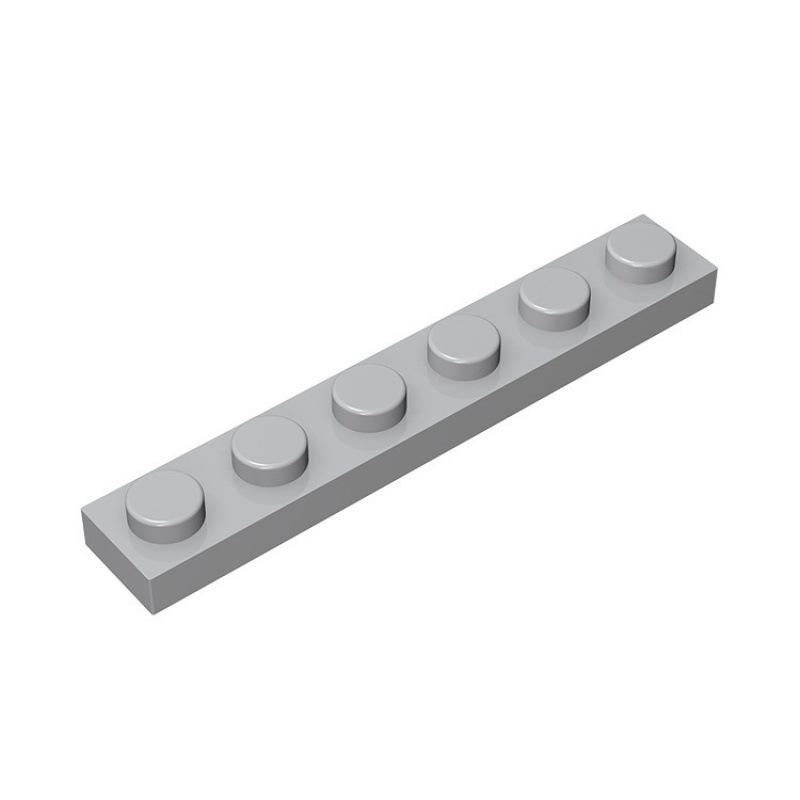 50g Compatible 1x6 Baseplate Small Particle Building Blocks Spare Parts 50g (Approx. 52 pieces) светло-серый
