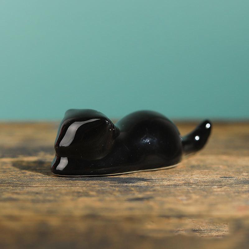 Mini søt dyr Paint Pensel Pen Rest Keramiske Ornamenter Kinesisk kalligrafi Skrivepennholder Håndverk Penn Pute NYHET