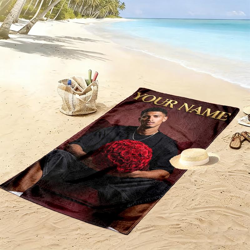Asciugamano da Spiaggia Personalizzato con Nome Jude Bellingham, Asciugamano Grande Morbido ad Asciugatura Rapida per Spiaggia Campeggio Nuoto_xia