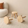 Solid Wood Mushroom Stool Low Small Bench Vintage Side Seat Bedroom