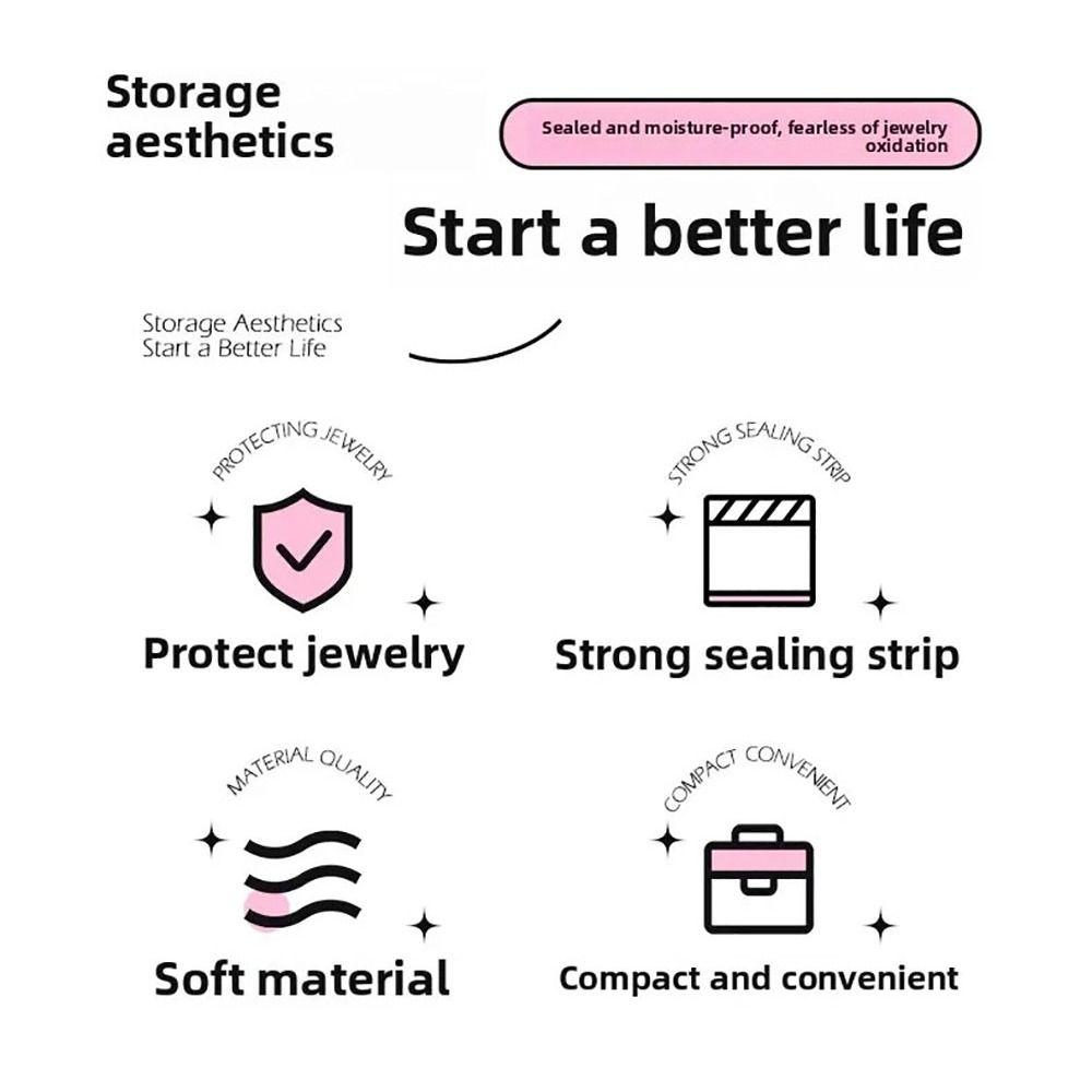 10 szt. Pudełko do przechowywania biżuterii zapobiegające utlenianiu Przenośna kosmetyczka Nowy organizer na kolczyki, pierścionki, naszyjniki