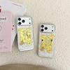 Coque souple en résine à paillettes dorées pour iPhone 11/13/14/15/16 Pro Max/17 - Anti-chute