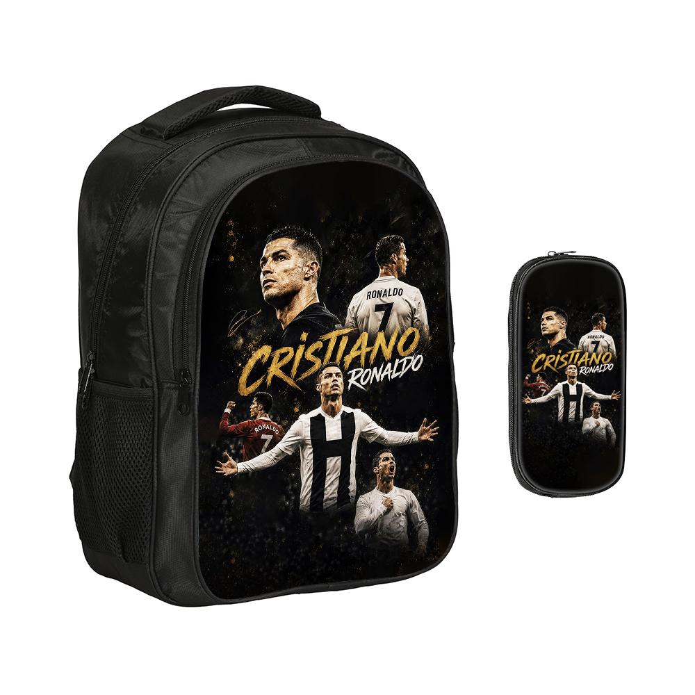 Apprendre, Sac à bandoulière pour sortie scolaire, Trousses à crayons, Sac à dos de sport M-Messi Jeune Ensemble 3 pièces Sac à dos de tous les jours Sac à dos Étoile du football Cadeau